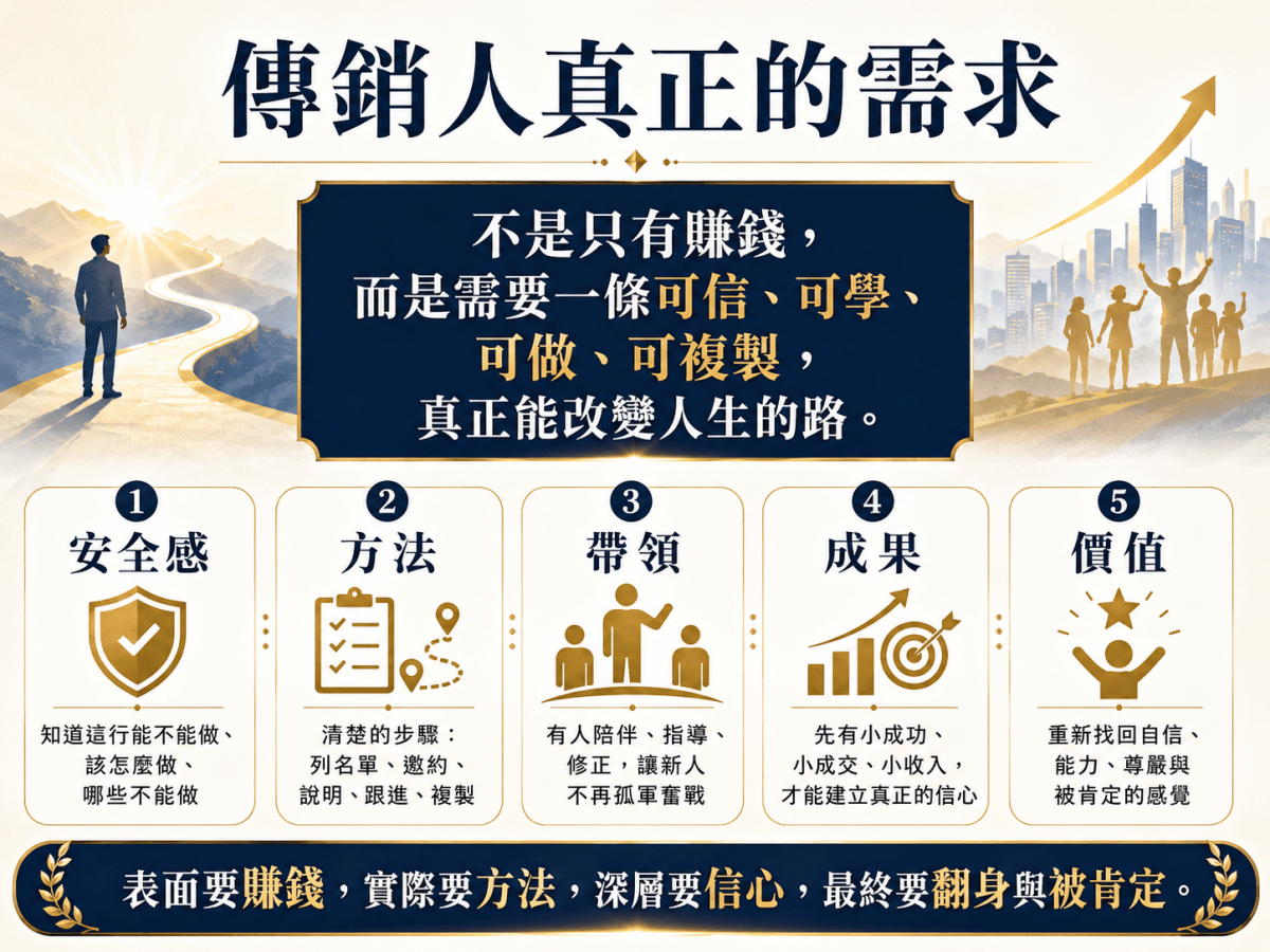 傳銷新人的五大核心需求